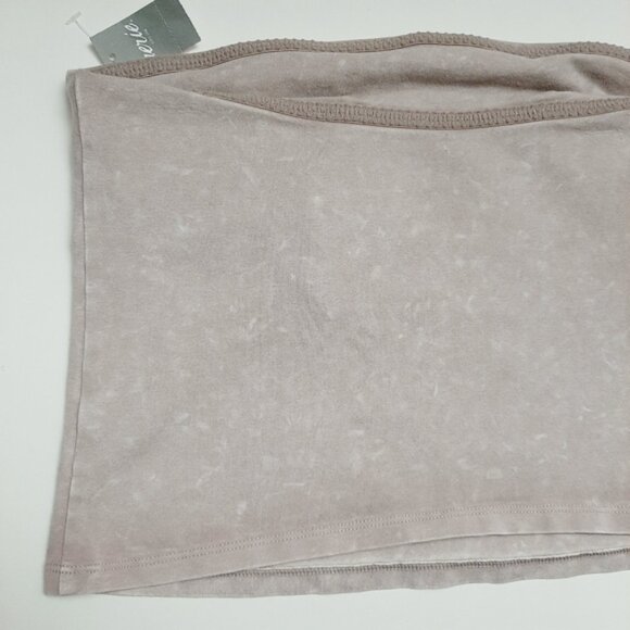 AERIE Tube Top Sleeveless Casual Stretch Crop Light Tan & Cream Sz M - Picture 9 of 12